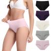 imageBAMBOO COOL Womens Underwear Mid Waisted Brief Ladies Seamless Panties Moisture Wicking Stretchy Full CoverageMulticolor5packb