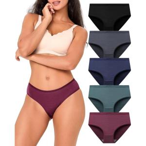 imageBAMBOO COOL Womens Underwear Breathable Mesh MoistureWicking Briefs Soft ampamp Lightweight PantiesMulticolor F5pack