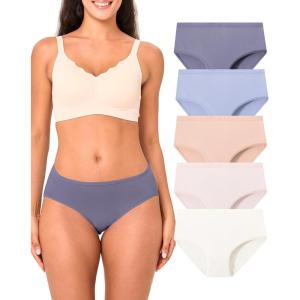 imageBAMBOO COOL Womens Underwear Breathable MoistureWicking Briefs Hipster Ladies Panties 5PackMulticolor H5pack