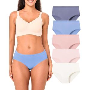 imageBAMBOO COOL Womens Underwear Breathable MoistureWicking Briefs Hipster Ladies Panties 5PackMulticolor J5pack