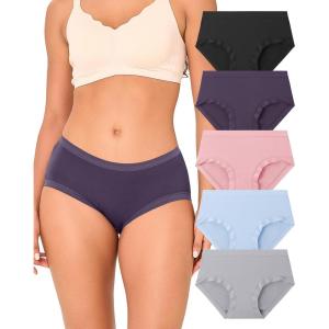 imageBAMBOO COOL Womens Underwear Briefs for Women Lightweight Ladies Panties MoistureWicking Stretchy Soft Breathable 5packMulticolor5packe