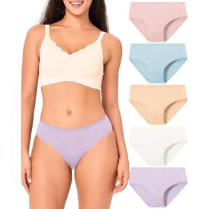imageBAMBOO COOL Womens Underwear Briefs for Women Lightweight Ladies Panties MoistureWicking Stretchy Soft Breathable 5packMulticolor5packf