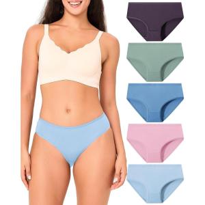 imageBAMBOO COOL Womens Underwear Briefs for Women Lightweight Ladies Panties MoistureWicking Stretchy Soft Breathable 5packMulticolor5packh