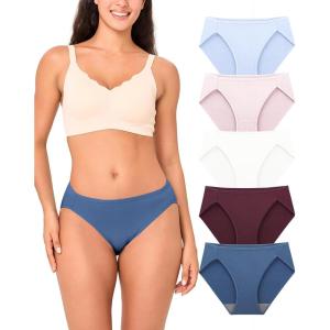 imageBAMBOO COOL Womens Underwear High Cut Briefs Breathable MoistureWicking Hipster Ladies Panties 5PackMulticolor F5pack