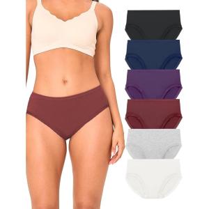 imageBAMBOO COOL Womens Underwear Mid Waisted Brief Ladies Seamless Panties Moisture Wicking Stretchy Full CoverageMulticolor6packf