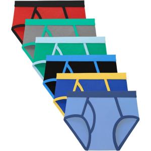 imageBAMBOO COOL Boys Briefs Underwear 218 Years TagFree Breathable MoistureWicking Bamboo Underwear 6 Pack6aroyal Blue green black rongyan Red ocean Blue grey