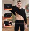 imageBAMBOO COOL Mens Thermal Underwear with Soft Fleece Lined Base Layer Cold Weather Top Bottom Gift SetBlack1