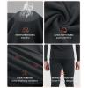 imageBAMBOO COOL Mens Thermal Underwear with Soft Fleece Lined Base Layer Cold Weather Top Bottom Gift SetDark Grey1