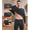 imageBAMBOO COOL Mens Thermal Underwear with Soft Fleece Lined Base Layer Cold Weather Top Bottom Gift SetDark Grey1