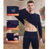 imageBAMBOO COOL Mens Thermal Underwear with Soft Fleece Lined Base Layer Cold Weather Top Bottom Gift SetNavy Blue1