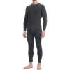 imageBAMBOO COOL Mens Thermal Underwear with Soft Fleece Lined Base Layer Cold Weather Top Bottom Gift SetDark Grey1
