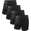 imageBAMBOO COOL Mens Underwear Ultra Soft ampamp Breathable Boxer Briefs Moisture Wicking Tagless 3D Pouch 4 Pack03black4 Pack