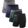 imageBAMBOO COOL Mens Underwear Ultra Soft ampamp Breathable Boxer Briefs Moisture Wicking Tagless 3D Pouch 4 Pack04multicolor4 Pack