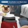 imageBAMBOO COOL BreezeBoo Mens Ultra Breathable Underwear Mesh Boxer Briefs with Lightwight WasitbandNo Ride UpMultipack01dark GraySteel GrayGrayBlack4 Pack