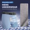 imageBAMBOO COOL BreezeBoo Mens Ultra Breathable Underwear Mesh Boxer Briefs with Lightwight WasitbandNo Ride UpMultipack04blackLight BlueNavy BlueSmokey Blue4 Pack