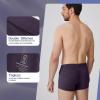 imageBAMBOO COOL Mens Underwear Trunks for Man Soft Waistband Openfly Support Briefs3 or 4 pack06black purple bronze blue