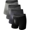 imageBAMBOO COOL BreezeBoo Mens Ultra Breathable Underwear Mesh Boxer Briefs with Lightwight WasitbandNo Ride UpMultipack01dark GraySteel GrayGrayBlack4 Pack