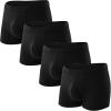imageBAMBOO COOL Mens Underwear Trunks for Man Soft Waistband Openfly Support Briefs3 or 4 pack07black4 Pack