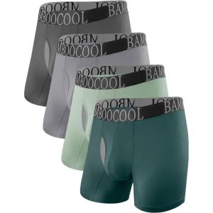 imageBAMBOO COOL BreezeBoo Mens Ultra Breathable Underwear Mesh Boxer Briefs with Lightwight WasitbandNo Ride UpMultipack06greyishgreenSteel GrayGrayBluegray4 Pack