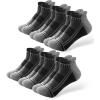 imageBAMBOO COOL Mens Ankle Socks Bamboo Viscose Athletic MoistureWicking Low Cut Running Cushioned SocksGray6