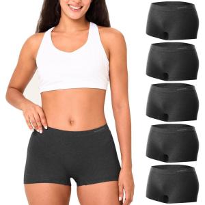 imageBAMBOO COOL Womens Boyshort Panties Seamless Underwear Boxer Briefs For Ladies 5 PackMulticoloured D 5pack