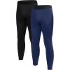 imageMens Thermal Underwear Long Johns Bottom with Soft Warm Lining Heavyweight Lightweight Cold Weather Base Layer PantsBlack1navy Blue1