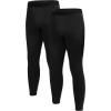 imageMens Thermal Underwear Long Johns Bottom with Soft Warm Lining Heavyweight Lightweight Cold Weather Base Layer PantsBlack2