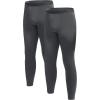 imageMens Thermal Underwear Long Johns Bottom with Soft Warm Lining Heavyweight Lightweight Cold Weather Base Layer PantsDark Grey2