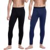 imageMens Thermal Underwear Long Johns Bottom with Soft Warm Lining Heavyweight Lightweight Cold Weather Base Layer PantsBlack1navy Blue1